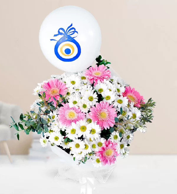 Balonlu Papatya ve Gerbera